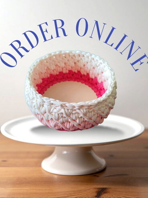 Handwoven basket new, Ø15 cm