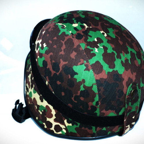 U.S.A Army replica motorcycle helmet with goggles, multi camouflage