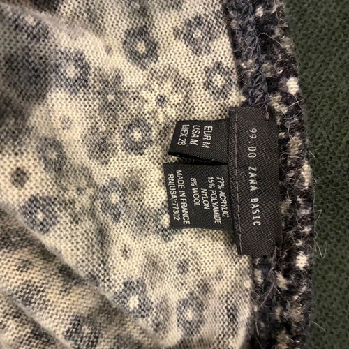 Zara Basic Skirt Medium Used, Gray