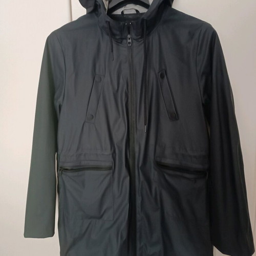 Long Black Jacket New, Size L, Waterproof Unisex
