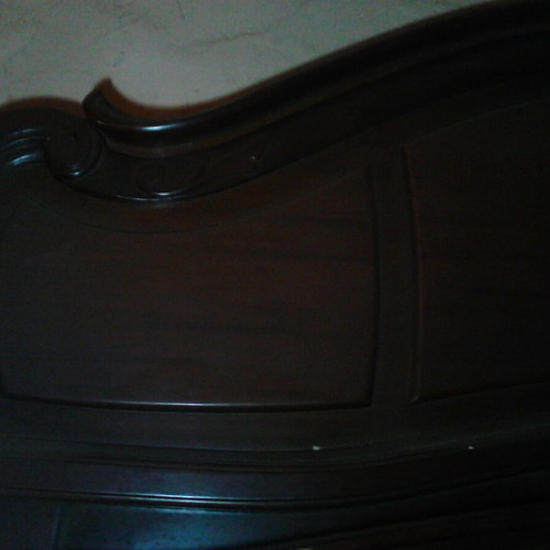 Large Walnut Bed - without the mattress