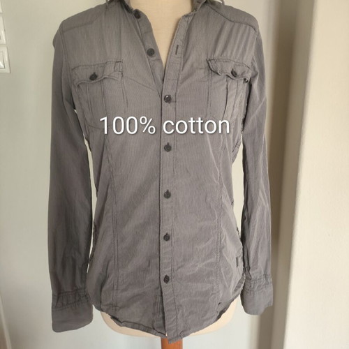 G-star cotton striped women's shirt size S/M like new, gray