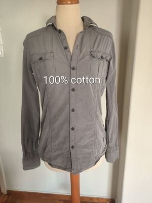 G-star cotton striped women's shirt size S/M like new, gray