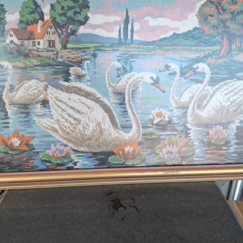 Handmade embroidery used, 118×59 cm