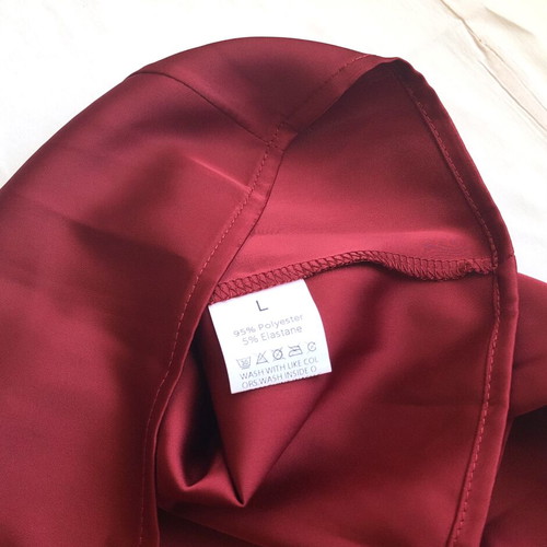 Burgundy Satin Sleeveless Shirt Top new, size Large
