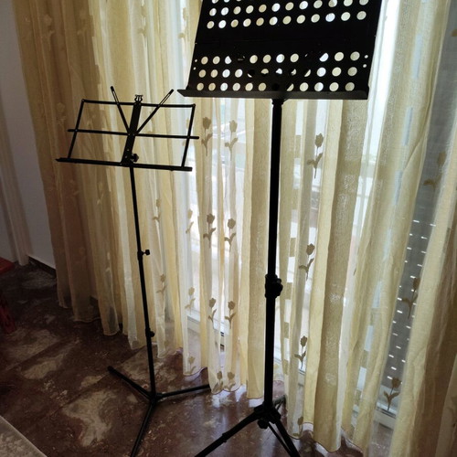 Music stands used, 2 adjustable height