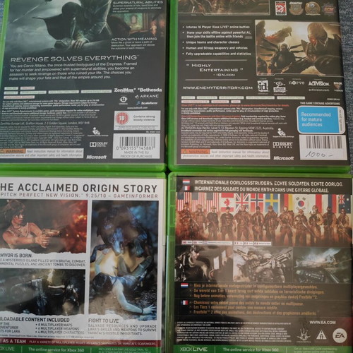 Xbox 360 game pack used with Tomb Raider Medal of Honor Quake Wars Dishonored