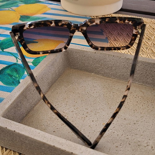 Rebecca Blu sunglasses new with case black and beige