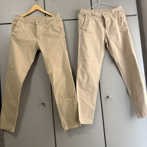 Zara men's pants beige large set of 2 like new