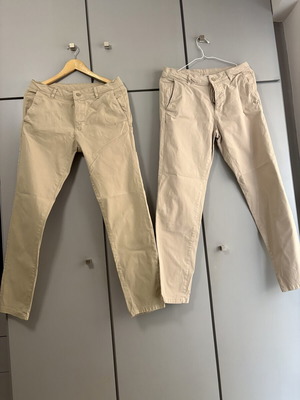 Zara men's pants beige large set of 2 like new