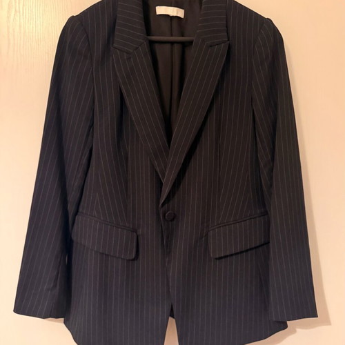 H&M blazer navy blue with white stripes size M like new