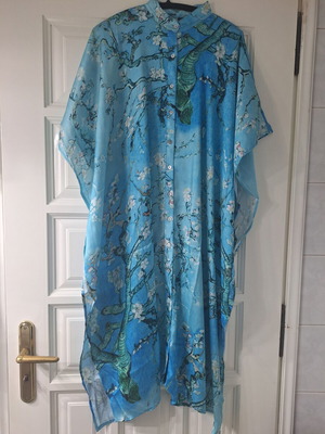 Paisley Stitch γυναικείο καφτάνι καινούργιο, μπλε, one size