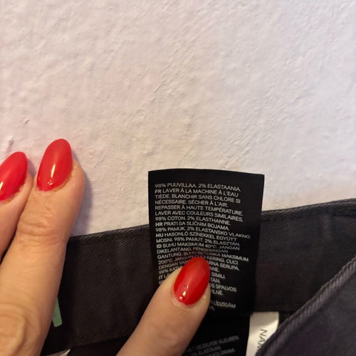 Jean pants slim size 8-9 H&M used, black with elastic waist