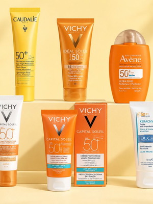 Caudalie, Vichy, Avène και Ducray σετ αντηλιακών προσώπου 6 σφραγισμένα