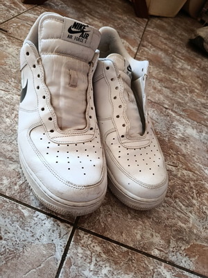 Αντρικά παπούτσια Nike Air Force One μεταχειρισμένα, μέγεθος 45, άσπρα