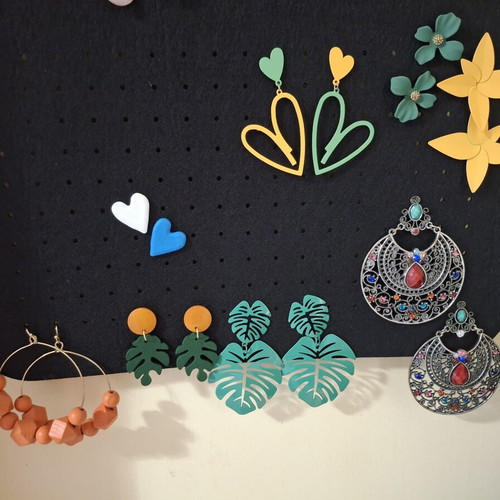 Handmade earrings set new, colorful