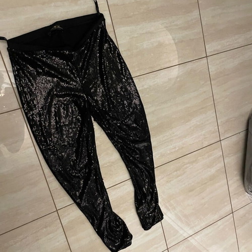 Lynne sequin leggings used with defect, black