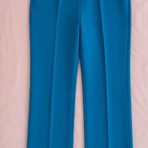Never on Sunday women's blazer and pants set size L like new, blue