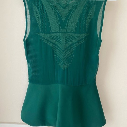 Peplum top Zara XS green like new
