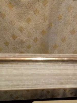 Vintage wooden tiered frame gold-silver finish like new