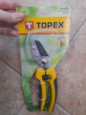 Topex Ψαλίδι Κλαδέματος Καινούργιο, τύπου Anvil με αντιολισθητική λαβή
