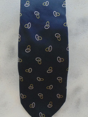 Vintage Roxy Italy 100% μεταξωτή γραβάτα με αλυσίδα μεταχειρισμένη