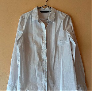 Σχέδιο από την KappAhl Λευκό πουκάμισο 42 μέγεθος 68% βαμβάκι
