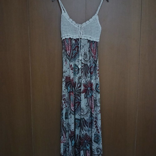 Summer dress with open back, Access, multicolored