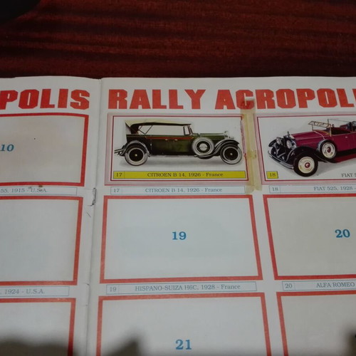 Karouzel Rally Acropolis sticker album used with stickers