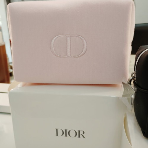 Dior Beauty cosmetic bags set of two new, pink and black