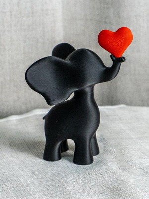 Elephant Heart Sculpture for Valentine's Day, New