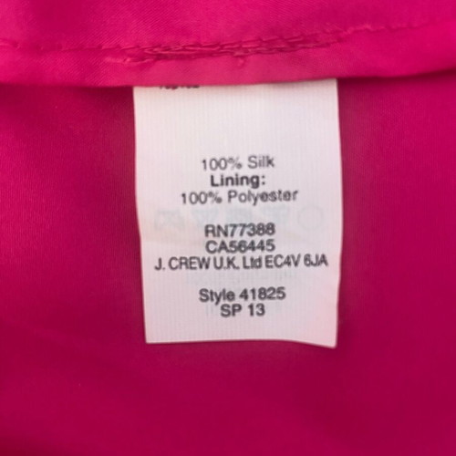 J.Crew pink silk asymmetric dress like new, size 00