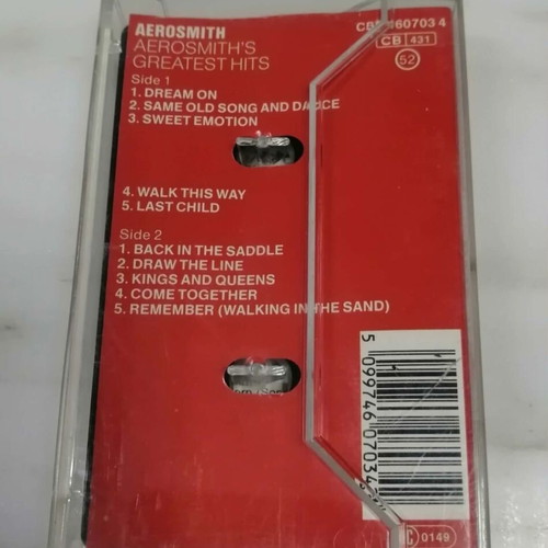 Aerosmith Greatest Hits 1980 cassette tape, rock