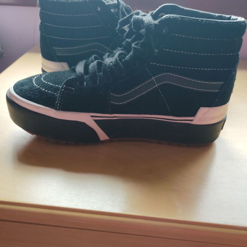 Vans Sk8-Hi Stacked (Suede) black sports sneakers like new, size 40.5