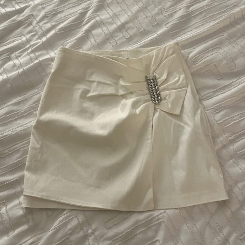 Zara mini skirt like new, white and beige