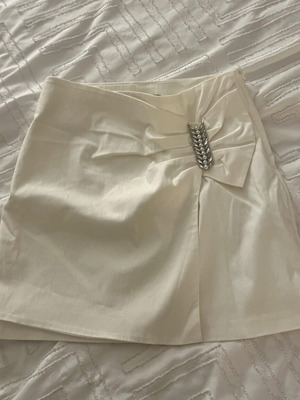 Zara mini skirt like new, white and beige