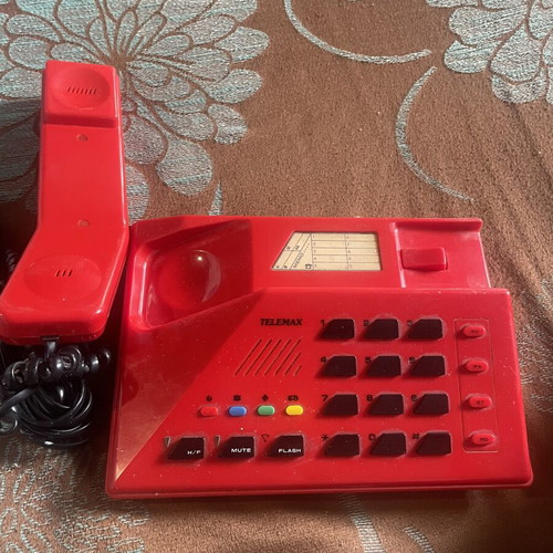 Telemax vintage red landline phone like new