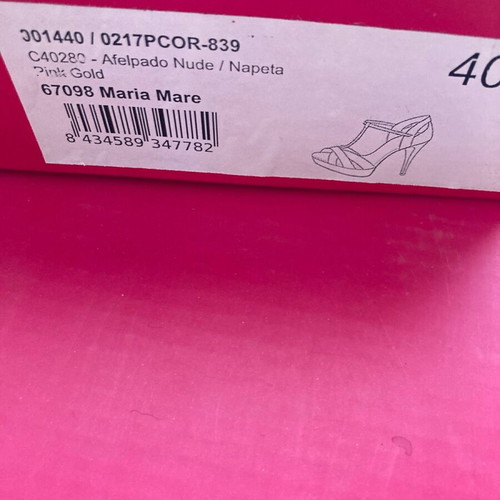 Mariamare sandals 12cm heel size 40 pink gold like new