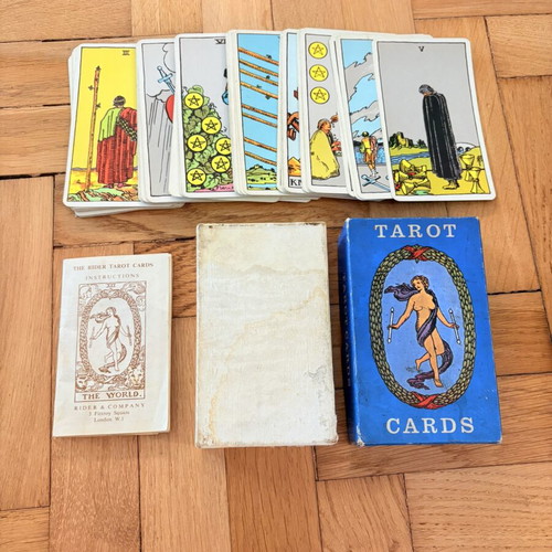 Rider-Waite Tarot Cards vintage 1970s, used, complete set 78
