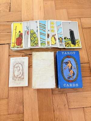 Rider-Waite Tarot Cards vintage 1970s, used, complete set 78