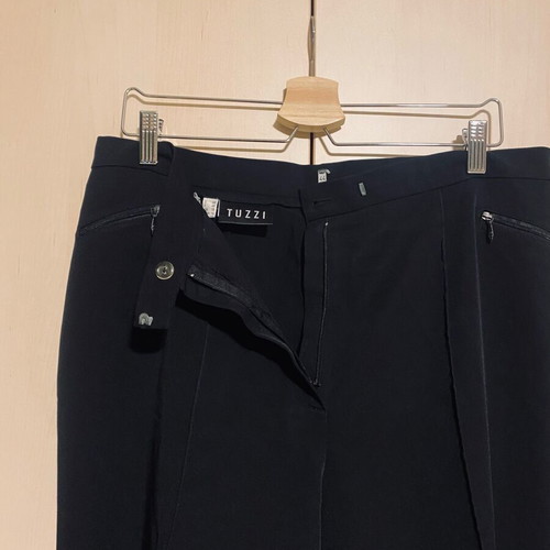 Tuzzi pants black wide like new with zipper