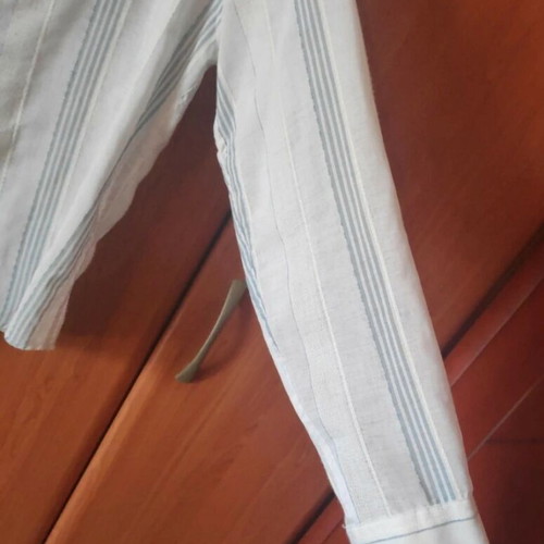 Men's shirt XXL white and turquoise like new