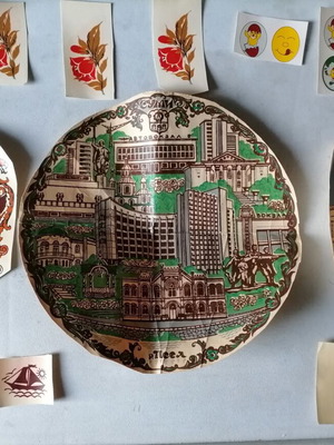 Colored Collectible Drawings of Ukrainian University and Buildings like new