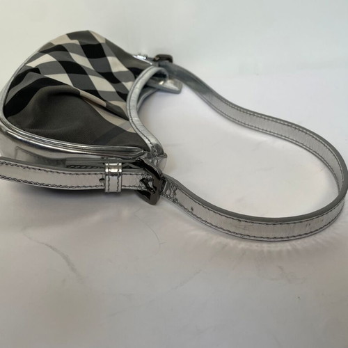 Burberry small shoulder bag like new, gray and silver