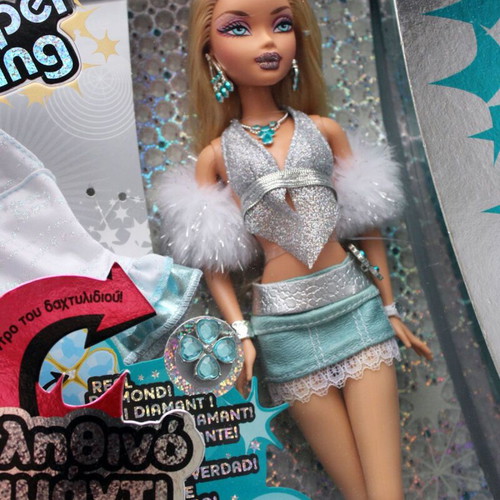 Barbie My Scene Super Bling Doll 2005 with Real Diamond Ring new