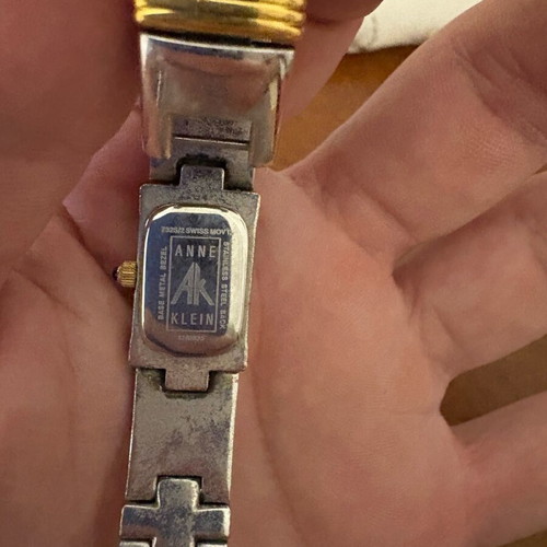 Anne Klein women's watch used, Swiss, silver, gold, quartz, analog