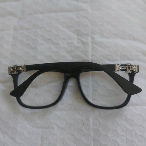 Frames for prescription glasses new, black with cross decoration