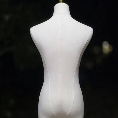 Female Dressmaker Mannequin with Adjustable Height and Gold Base like new