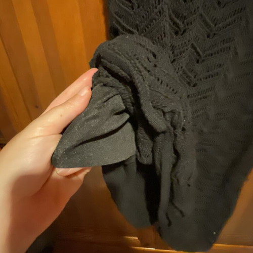 Knitted dress black like new with lining