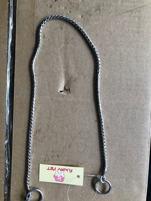 Pet Interest Flat Brass Snake Chain Collar 55cm new